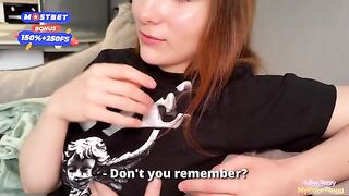 A girl gets help from her neighbor with intimate problems