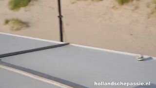 Sex in the field, outdoor fucking with a brunette