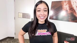 And the dessert is a dick! An 18-year-old Latina shares it all