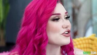 The girl embodies the dreams of every man in a seductive way