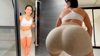 The girl dances and moves her round ass with passion. That ass is made for hard fucking!