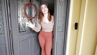 The hot mom invites you to appreciate her bed and more