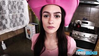 A man gave his cock to a cowgirl for riding in clothes