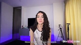 The cute Latina passionately has sex and swallows the sperm