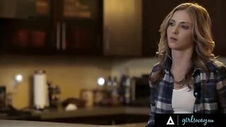 The investigator takes a break from the case to enjoy intimate moments with her girlfriend
