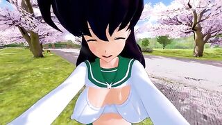 Kagome gets a pussy full of cock in this hot anime scene
