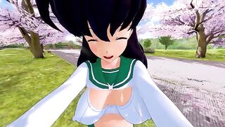 Kagome gets a pussy full of cock in this hot anime scene
