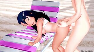 Hentai Beach Episode 2 Nagatoro Big Tits Blow Job Scene