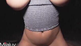 A hot woman is fucking in the neighborhood at night - Milaluv 4K 60fps