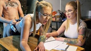 The student is willing to do anything for a good mark, even engage in intimate acts