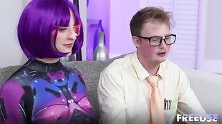 On the couch, I met cute bunny girls who loved to lick pussy and fuck hard