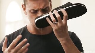 A girl knows how to make a decent blowjob and look soulfully nice
