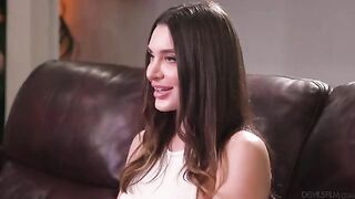 It's not hard to achieve harmony in sex, especially with a stunning brunette who knows how to work her magic on the couch, showcasing those beautiful tits and delivering a perfect HD performance that’s as captivating as a sunny day on a nude beach