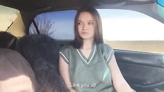 The appetizing girl played with her tongue and was fucked