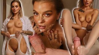 All the best fetishes in one act, featuring intense eye contact and rough play