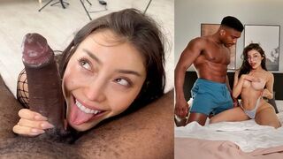 A girl is passionately having sex straight on the bed with her partner