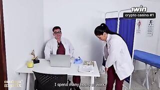 Two girls have a medical exam and things get really hot between them