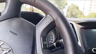 A sexy girl got a little excited and started masturbating on the bus