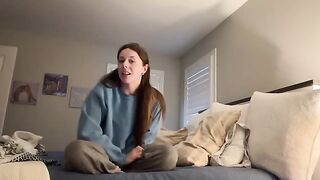 The hot step sis got her panties soaked while getting fucked by a pillow