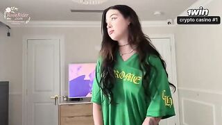 A hot Russian girl with a tattoo gets fucked in doggy style