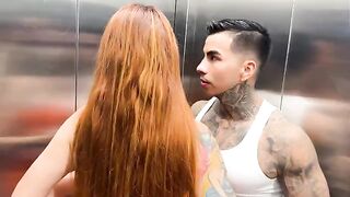 I meet my hot neighbor in the elevator and we get wild