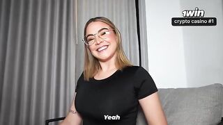 A girl is having a private lesson with her teacher at home