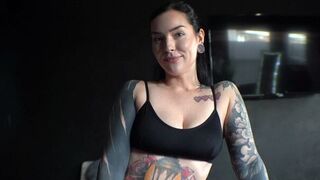A girl with braces is cheating on her boyfriend, craving intense sex
