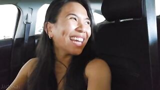 She jumps so hard her tits do the jiggle, a stunning sight