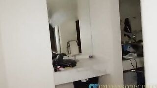 Two Asian beauties shared a big white cock in an intense threesome