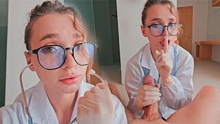 The girl was caught during a blowjob and was told to be quiet