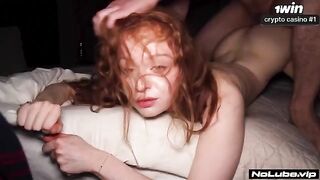 From a kiss to swallowing - just a tilt of the head, a perfect match for petite teens