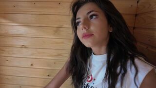 Skinny brunette gets fucked hard in the sauna, a steamy Turkish scene