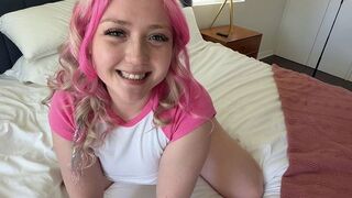 Eva Nyx helps her stepdad with some wet panties issues in a taboo scenario