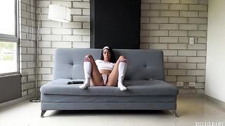 A cute girl fucks like a stallion with her hot Latina charm