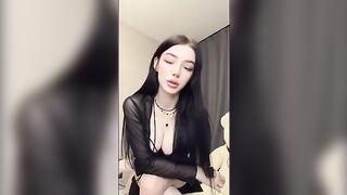 He penetrates deeply into the goth girl’s tight pussy, showcasing alt vibes