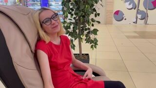 A beautiful girl has sex in the public restroom for money