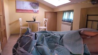 Waking her man up with a gentle morning touch - Mimi Boom