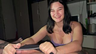 Girl agreed to spin the bottle and do whatever it takes to satisfy the winner