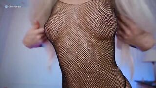 A fit and sexy blonde girl with a stunning body rides cock like a bad girl