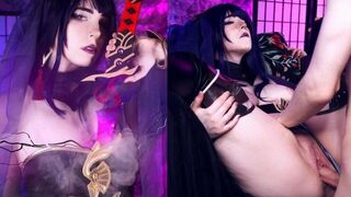 Raiden Shougun secret quest scene - cosplay inspiration from Genshin Impact