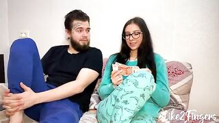 Cute stepsister opened her ass for a guy to get in it