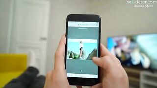 The lucky guy met a hot girl on Sex-Dater and fucked her twice