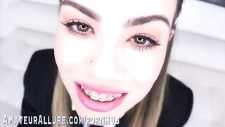 A hungry student Veronica Valentine swallows cum at the Swallow Academy