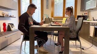 The consultant was seduced by the client and fucked in his office