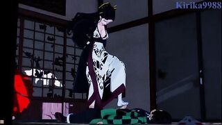 Hentai with demon Daki getting horny and hungry for sex - Demon Slayer