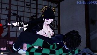 Hentai with demon Daki getting horny and hungry for sex - Demon Slayer