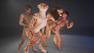 Furry attack! Big Cock Monster Orgy 3D Porn Wild Life