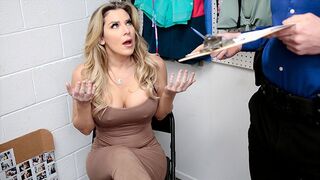 Gorgeous MILF Kayla Paige caught stealing, strip searched on camera